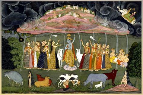 Who Painted Krishna Lifting Mount Govardhan