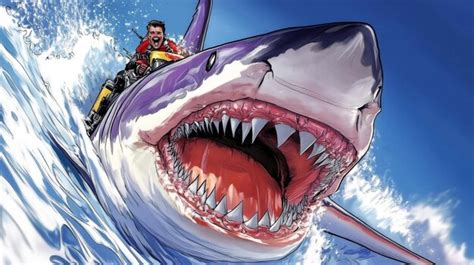Image result for Alien Riding a Shark
