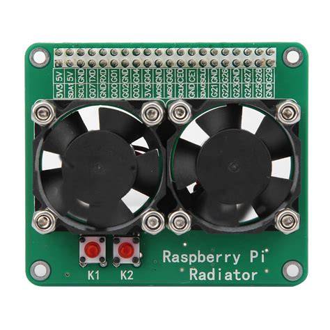 Buy Raspberry Pi 3A/3B/4B Standard Black Dual Cooling Fan Radiator ...