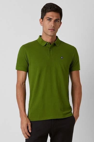Buy Men Green Solid Polo Neck T-shirt Online - 39727510 | Van Heusen