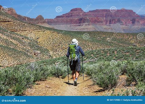 Hike in Grand Canyon stock image. Image of grand, canyon - 54173983