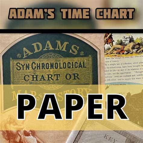 Adams Time Chart, Paper Version, Biblical Timeline, Free Shipping in ...