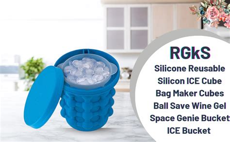 Buy RGkJAS Silicone Reusable Silicon ICE Cube Bag Maker Cubes Ball Save ...