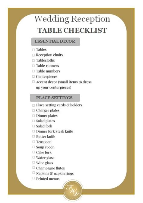 Image result for Wedding Reception Decor Checklist