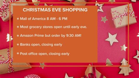 What's open and closed on Christmas Eve | kare11.com