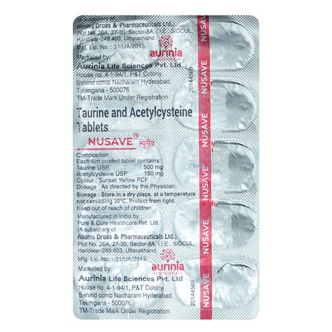 Nusave Tablet 10's Price, Uses, Side Effects, Composition - Apollo Pharmacy