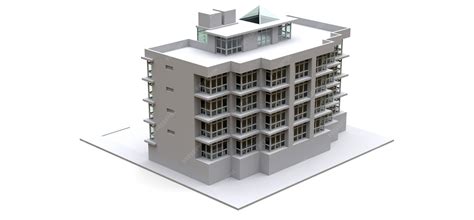 Condominium model in white color with transparent glasses. apartment ...