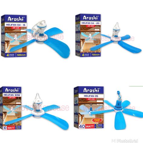 Jual Kipas Angin Gantung 30 watt 15 watt 20 watt 40 watt Helifan 4 ...