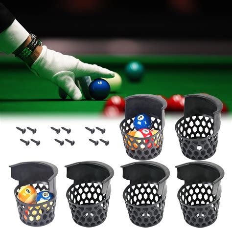 JBB Pool Table Pockets Replacement Set of 6 Plastic Web Pockets for ...