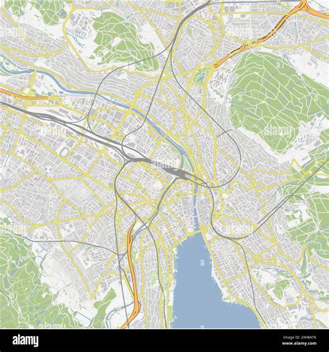 Map Of Switzerland Zurich City