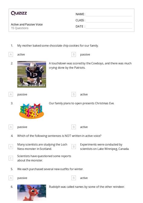 50+ Active and Passive Voice worksheets for 8th Class on Quizizz | Free ...