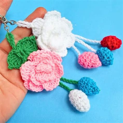 Image result for Rose Keychain Crochet Tutorial