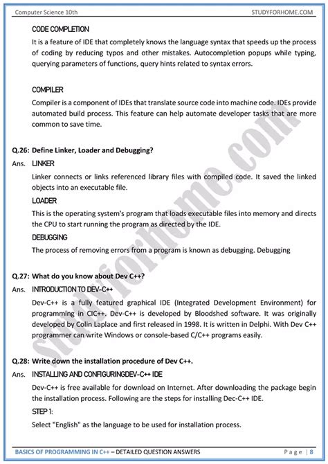Computer Science 10 Class Question Answer Problem Solving 的图像结果