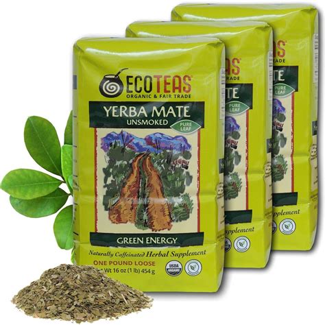 Organic Unsmoked Yerba Mate Tea Pure Loose Leaf • Price
