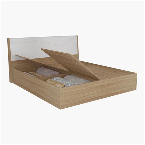 Buy Jinny Brown Compressed Wood King Size Bed With Box Storage - 186 ...