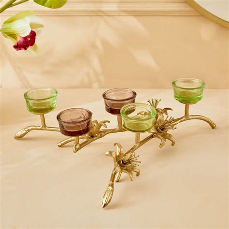 Buy Moksha Kentan Glass and Metal Multi T-Light Holders from Home ...