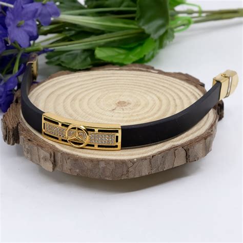 Benz with Diamond Cute Design Unisex Silicone Bracelet