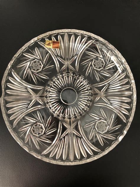 Anna Hutte Made in Germany Lead Cut Crystal Platter - Etsy