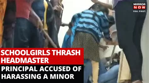 Viral Video From Karnataka Shows Schoolgirls Beating Headmaster Accused ...