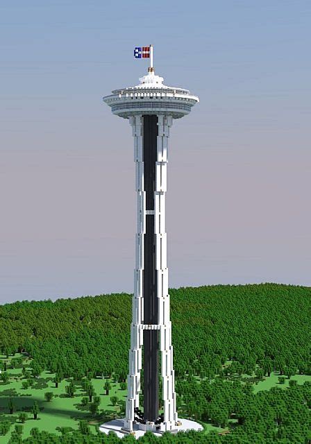Image result for Space Needle Minecraft Tutorial