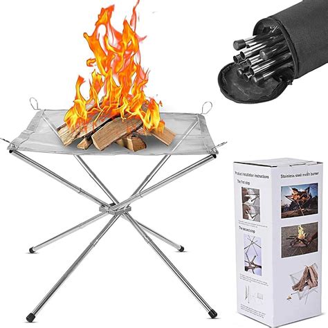 Amazon.com : 22inch Portable Fire Pit for Camping,Large Upgrade ...