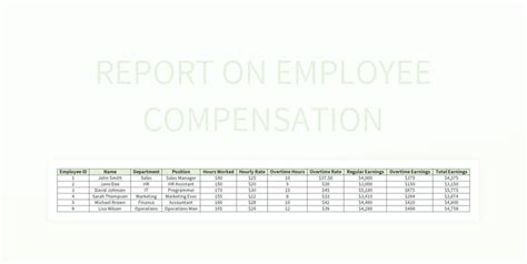 Image result for Excel Spreadsheet Compensation Templates