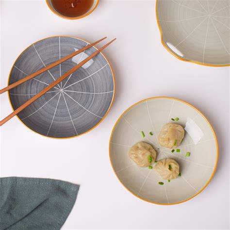 Willow Light Grey Ceramic Snack Plate 7 inch Online - Premium Pasta ...