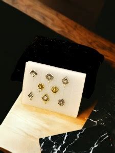 jill fashion Gold-plated, Silver Plated Metal Nose Stud Set Price in ...