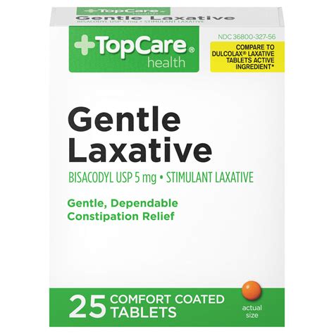 Topcare Laxative Tablets Overnight Relief - 25 Ct