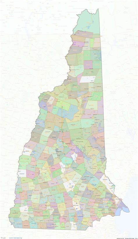 New Hampshire County Map With Towns New Hampshire Map | Map Of New