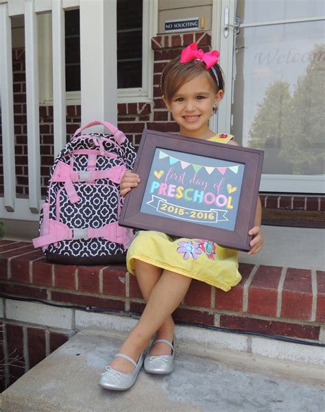 First Day of Pre-K! Preschool picture. | Preschool pictures, Starting ...