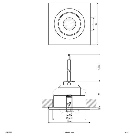 EVN Power-LED Leuchte weiß schwenkbar viereckig 60x60x44mm 3W 3000K ...