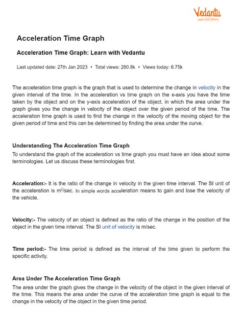 Acceleration Time Graph - B.tech CSE - Studocu