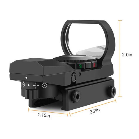 Buy Feyachi RS-29 Reflex Sight, Red & Green Illuminated 4 Reticles Red ...