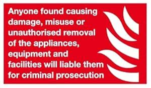 Buy Anyone Found Causing Damage Sign PVC Waterproof Metallic Matte ...