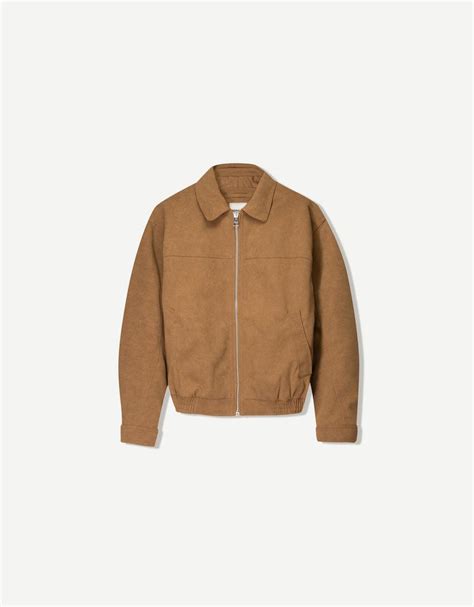 Faux suede trucker jacket - Women | Bershka