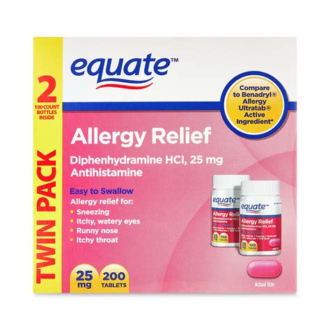 Equate Allergy Relief, Cetirizine Hydrochloride Tablets, 10, 10/14/2023