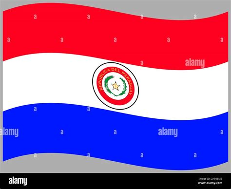 Beautiful national flag of Republic of Paraguay. original colors and ...