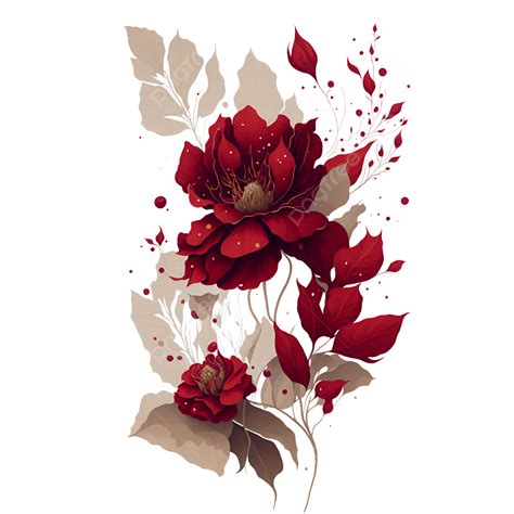 Watercolor Flowers Red at David Sells blog