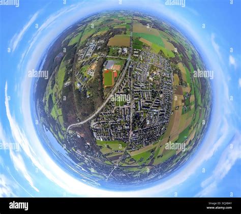 Aerial view, residential area, view of Blumenkamp district, on the left ...