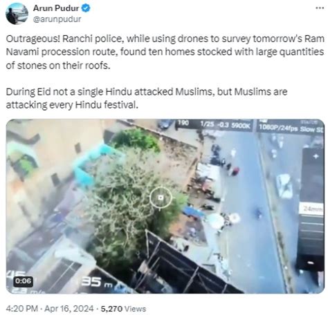 Fact Check: Ranchi Police’s Drone Surveillance Video Ahead Of Ram ...