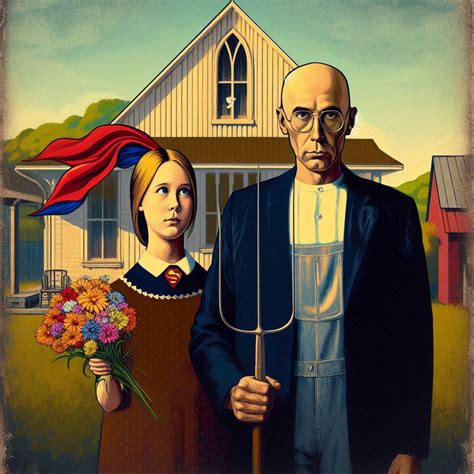 American Gothic: Grant Wood’s Iconic Portrait of Rural America – Canvas4Everyone