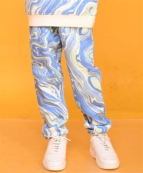 MARBLING BOYS FLEECE JOGGER - BLUE – Anthrilo