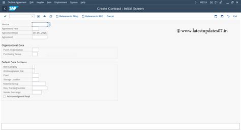 ME31K | Create Contract in SAP MM [TCode of the Day]