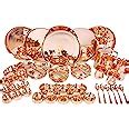 Shiv Shakti Arts® Pure Bronze | Kansa Thali Dinner Set Big - 49 Pieces ...