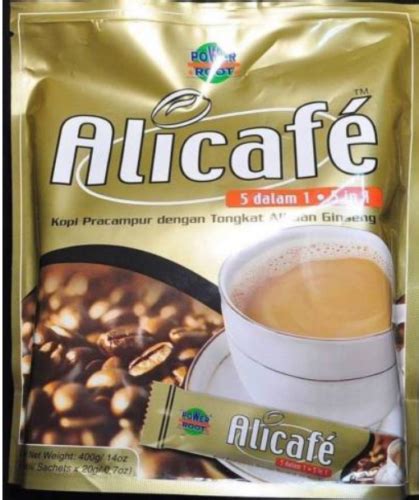 Buy Ali Cafe 5 in 1 coffee Tongkat Ali Ginseng 20g Power Root Online at ...