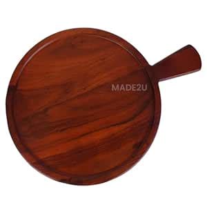 Buy MADE2U Premium 8-Inch Wooden Pizza Platter – Stylish, Durable ...