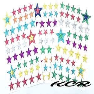 KCR Eva Foam Glitter Star Self Adhesive Stickers for Kids, Children ...