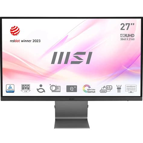 MSI Modern MD271UL 27 Inch 4K UHD Professional Productivity Monitor ...