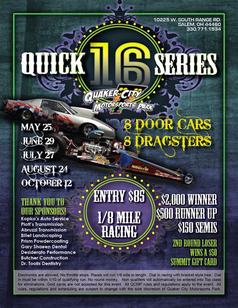 Quaker City Motorsports Park Information | Drag Race Results